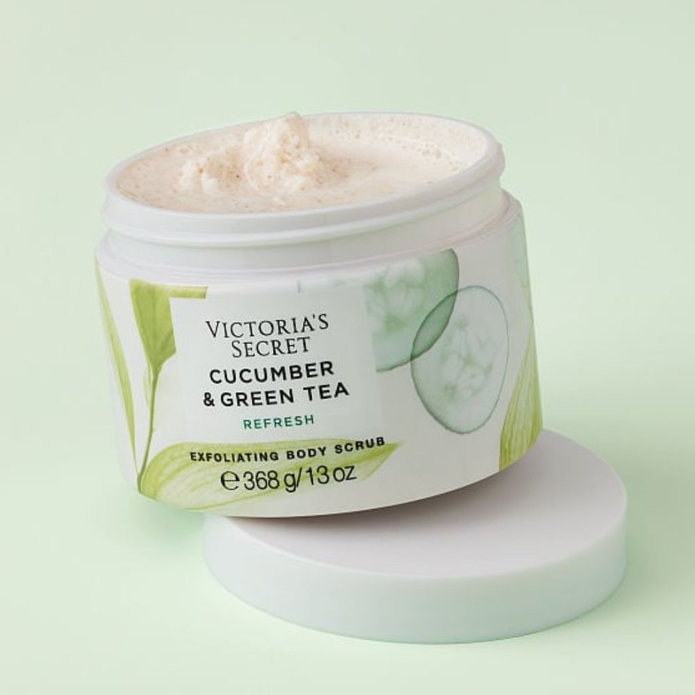 Victorias Secret CUCUMBER & GREEN TEA Natural Beauty Exfoliating Body Scrub NEW
